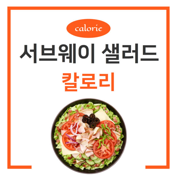 서브웨이 샐러드 칼로리